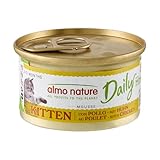 Con ingredienti naturali almo nature Daily - Kitten - Cibo Umido per Gattini - Mousse - Pollo - 85 g, Confezione da 24
