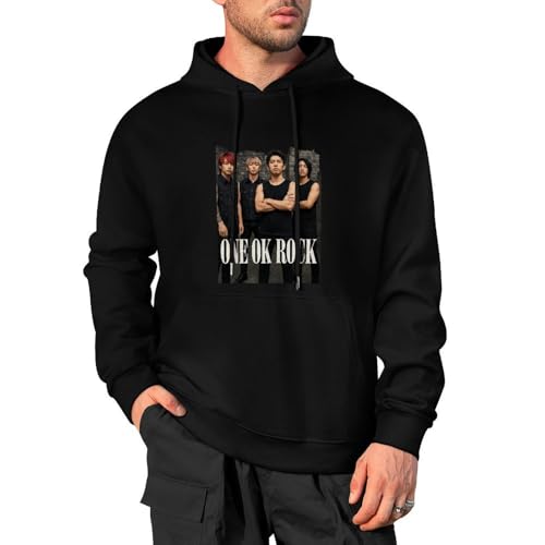 BISEGRLIN Men's Warm Hoody One Ok Rock Men Long Sleeve Hooded Sweatshirt S