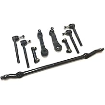 PartsW - 9 Pc Steering Kit Center Link Adjusting Sleeves Inner & Outer Tie Rod Ends Idler & Pitman Arms Fits Cadillac Escalade/Chevrolet Blazer/Chevrolet K1500