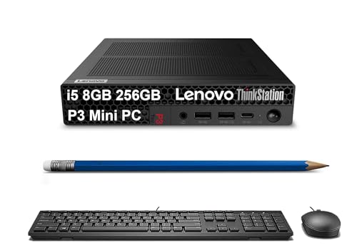 Lenovo ThinkStation P3 Tiny Desktop PC with i5-14500 vPro, 8GB DDR5, 256GB SSD - Compact Business Mini Workstation Computer, Alternative to ThinkCentre M70q M90q for Engineering, Creative, Win 11 Pro