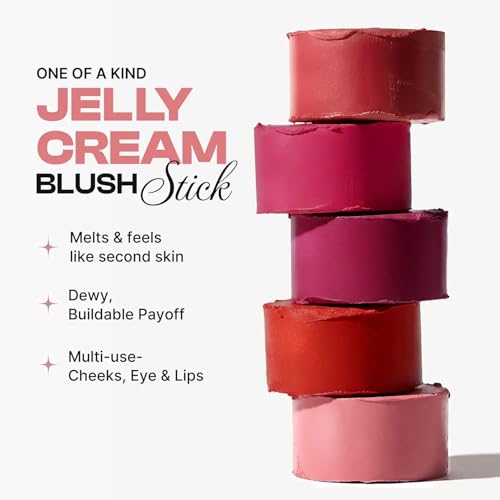 Image of Dream Beauty Nebula Cream Blush - Lagoon Pink | Peach Pink 3-in-1 Tint for Cheeks, Lips & Eyes | Dewy Finish | Hand Blendable | Lightweight & Buildable | 7.5g