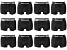 Produktbild Pierre Calvini  Boxershorts, 12er Pack, Größe L in schwarz, Bequeme und atmungsaktive Herren Unterwäsche, Baumwolle Unterhosen Männer in 2 Ausführungen, Basic Boxer