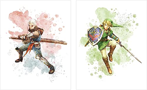 Derman House Zeda Poster - Set Of 8 (8"X10") Video Game Poster - Legend Wall Art Decor Prints - Posters For Boys Room, Girls Room - Kids Playroom Bedroom Decorations - Unframed #TOP2