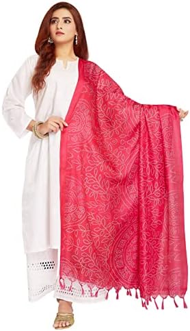 RANI SAAHIBA Women's Art Silk Printed Dupatta