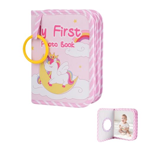 Baby Photo Album Book - Holds 17 6x4 Size Photo, Soft Baby First Album, Memory Book from Birth, Gift for Newborns, Personalized Keepsake for Babies, Capture Precious Memories (UNICORN)
