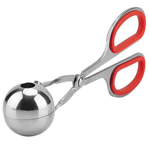 ð‚ð¡ð«ð¢ð¬ð­ð¦ðšð¬ ð†ð¢ðŸð­ Stainless Steel Meat Ballers, Non-sticky Meatballs Rice Balls Clip Maker Mold Kitchen Tool, for Cake Pop, Ice Cream Scoop, Fruit, Cookie Dough, Melon(Red)