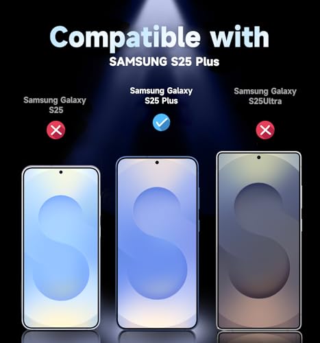 Image of MAGIC JOHN 2 Pack for Samsung Galaxy S24 Plus /S25 Plus Tempered Glass Screen Protector, Bubble Free, HD Clear, Shock-Resistant