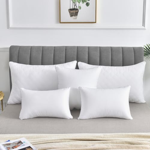 Image of Oubonun 12 inchx20 inch Throw Pillow Insert - Plush and Supportive Decorative Cushion with 100% Cotton Cover, for Couch, Sofa, Bed, Chair - Pack of 1