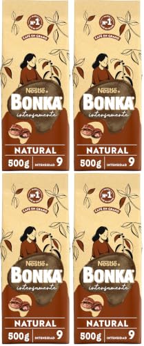 Bonka Café Grano Natural 500 g (Paquete de 4)