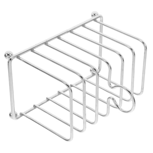 FUNOMOCYA Modern Countertop Organizer Stainless Steel Bread Rack Baking Storage Rack Bread Loaf Holder for Kitchen