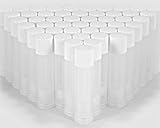Premium Vials, 50 pcs, Empty Lip Balm Containers - Make Your Own Lip Balm, Empty Tubes - 3/16 Oz (5.5ml) (White Cap)