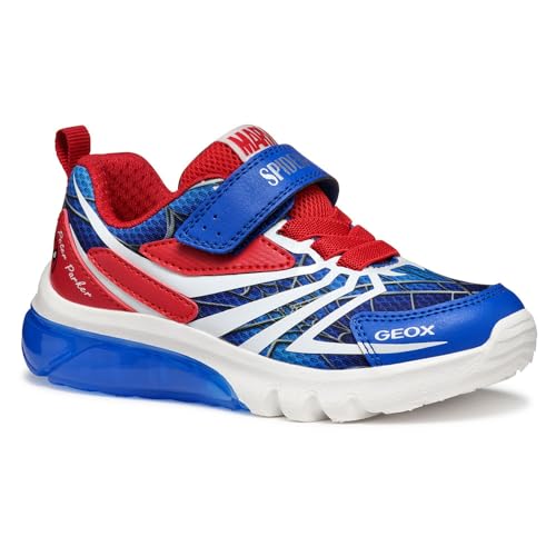 Geox J CIBERDRON Boy H, Zapatillas, Royal/Red, 30 EU