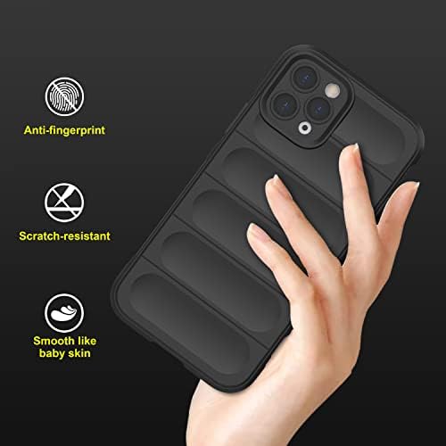 Image of TOUCCH iPhone 11 Pro Silicone Back Bumper Case| Shock Proof Design & Camera Protection | Premium Rubberised Cover (Microfiber Lining) for Apple iPhone 11 Pro | Matte Silicone - Black