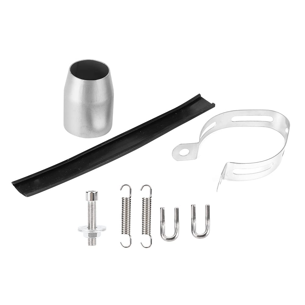 51mm Universal Motorrad Auspuff für Yamaha R3 R6 R15 Kawasaki Ninja 250 400 | Endschalldämpfer aus Edelstahl in Carbon-Optik , inklusive Montagesatz für viele Motorradmodelle