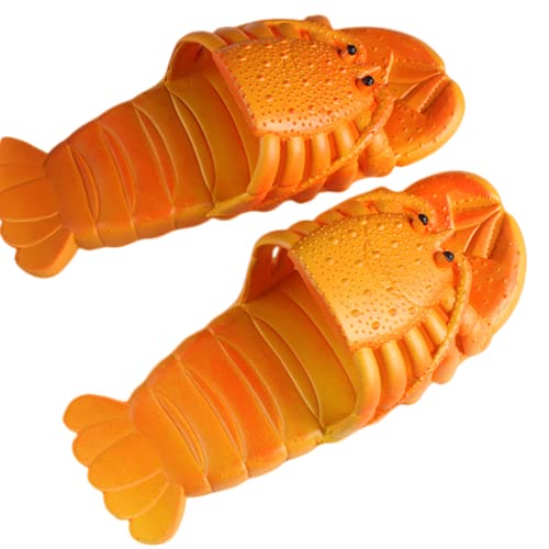 Image of Lobster Slippers for Women and Men | Lobster Slides | Lobster Flip Flops | Lobster Sandals |Bathroom Slippers | Extremely Comfy | Cushioned Thick Sole