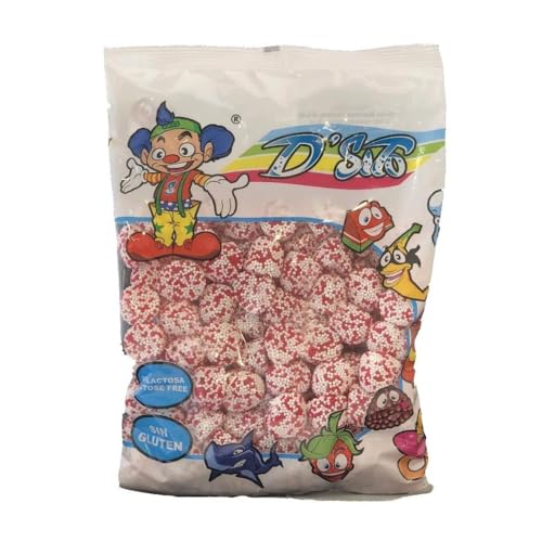 Moras D’Sito Sin Gluten – Bolsa 1 kg | Gominolas de Moras Blandas con Azúcar | Chuches para Fiestas, Candy Bar y Eventos | Dulces de Calidad (Fresa Nata)