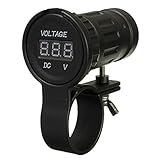 Medidor de voltaje 12v-24v Wooya Medidor De Voltios De La Motocicleta De 12-24 V Medidor De Voltaje del Medidor De Visualización Medición De Voltios del Medidor