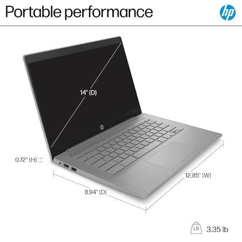 Image of HP Chromebook 14 Laptop for Everyday Schoolwork, Intel Celeron Processor
