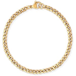 Ellie Vail Blake Cuban Chain Gold Bracelet Trendy Cute for Women Jewelry Water Resistant Waterproof Hypoallergenic