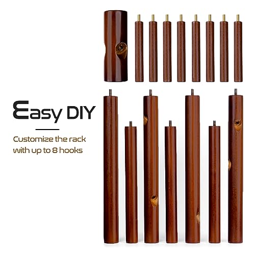 image for Freyawin Solid Wooden Coat Rack Freestanding, New Zealand Pine Coat Tr
