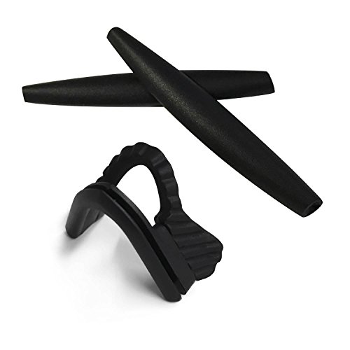 HKUCO Black Replacement Silicone Leg Nose Pads For Oakley M Frame Series Earsocks Rubber Kit