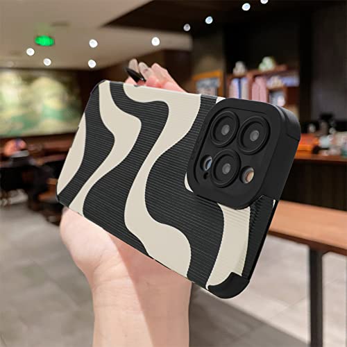 MZELQ for iPhone 14 Pro Max Case, Cute Pattern Wave iPhone 14 Pro Max Case, Screen Protector Camera Protection Lens Shockproof Phone Case for Girls Women