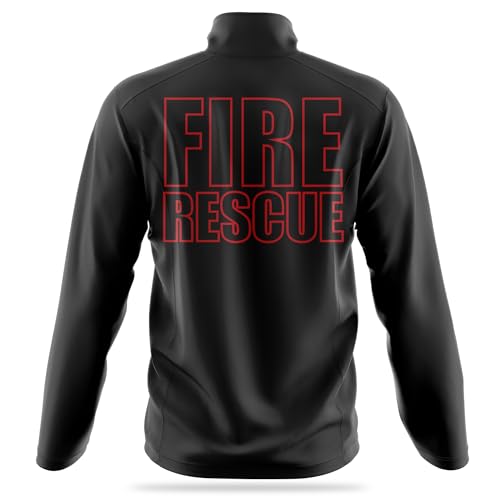 Fire Rescue Soft Shell Jacket - USA Patriotic Apparel - Poly & Spandex Blend for Odor Free & Moisture-Wicking Comfort2