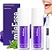 Produktbild 2Pcs Hi Smile Lila Zahnpasta Weisse Color Corrector Serum Zähne Zahnaufhellung Whitening Zahnpasta Smileful Weiße Zähne Purple Toothpaste Herosmile Farbkorrektur Serum Zahnpasta Glowing Smile