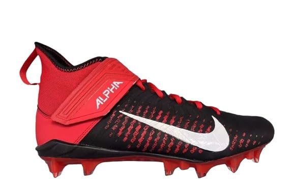 Nike Alpha Pro 2 Mid Men's Football Cleats Red Black BV3945-600 Size 11