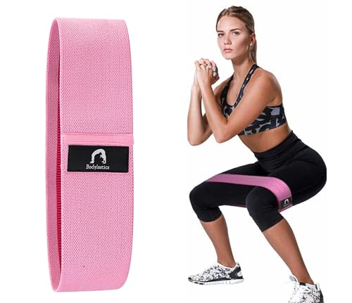 Bodylastics Resistance Hip Loop Bands 35-50lbs Resistance Bands for Legs, Butt, Thighs & Glutes Exercises, Anti-Slip Fabric Workout Bands for Men/Women