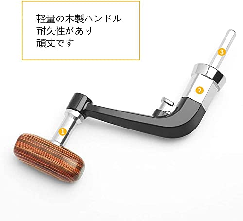 N-K Spinnrolle Griff Angelrolle Griffknopf Metall Kipphebel Holzklappknopf Ersatz Nützlich und praktisch – Bild 5