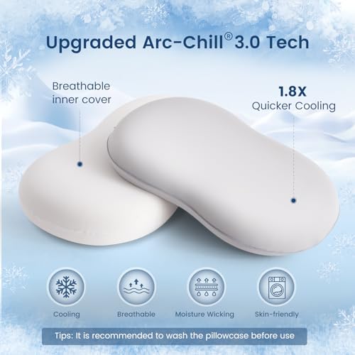 Elegear 40x60 Memory Foam Kissen, Arc-Chill 3.0 Kühlkissen zum schlafen, Nackenkissen Kopfkissen...