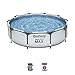 Bestway Steel Pro MAX 10 Foot x 30 Inch Round Metal Frame Above Ground Outdoor Backyard Swimming Pool Set with 330 GPH Filter Pump