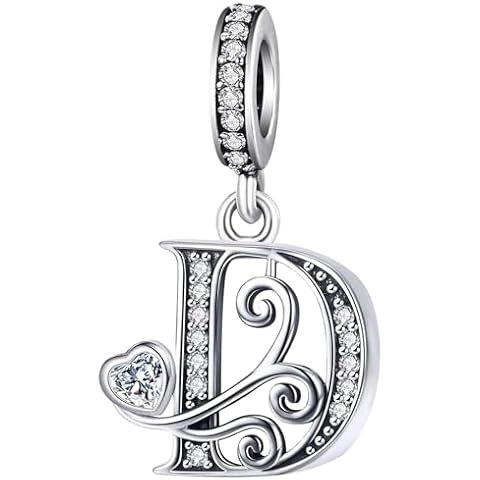 Silver Initial Dangle Charm for Bracelets Cover