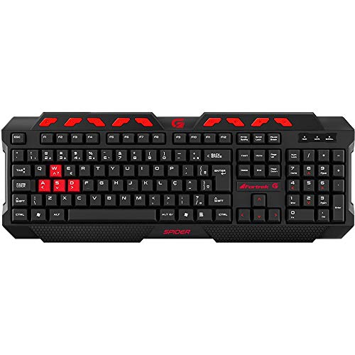 Teclado Gamer Multimídia Spider, Fortrek, Teclados, Preta/Vermelho, Fortrek, Teclados, Preta/Vermelh