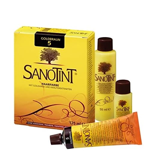 Sanotint - Haarfarbe Nr. 05 „Goldbraun“ - 1x 125 ml - Naturnahe Haarfarbe mit wertvollen pflanzlichen Wirkstoffen - Mit Goldhirse, Traubenblätterextrakt, Olivenextrakt und Birkenextrakt