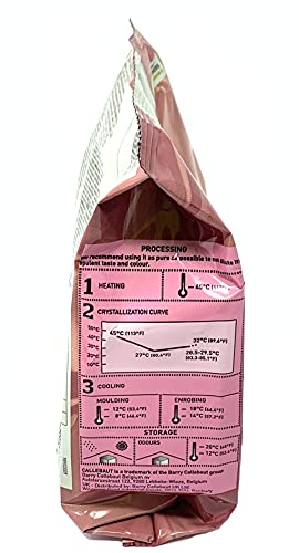 Callebaut | Ruby Chocolate | Recipe N° RB1 (33.6%) | Finest Belgian Chocolate for baking, desserts, patisserie and chocolatier applications | 400g