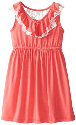 Pinky Pink Little Girls' Ruffle Neck Knit Dress