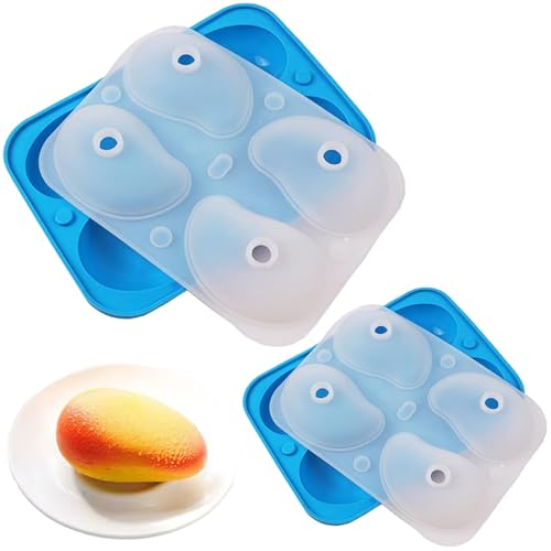 Moldes de Frutas 3D Mango de Silicona, 2 Piezas miniatura 1