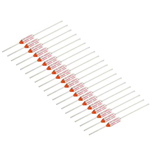 uxcell 250V 10A 133 Celsius Circuit Cut-Off Temperature Thermal Fuse 20 Pcs