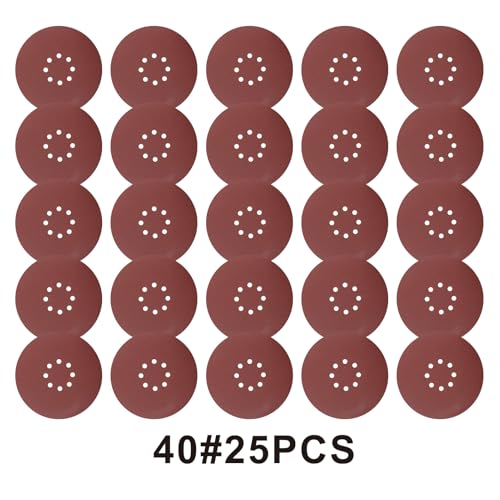 MAXXT 225mm Drywall Sander Sandpaper #40 25Pcs Hook & Loop Discs - Aluminum Oxide - 8 Holes, 40 Sandpaper Not Compatible R7202-F - Image 4