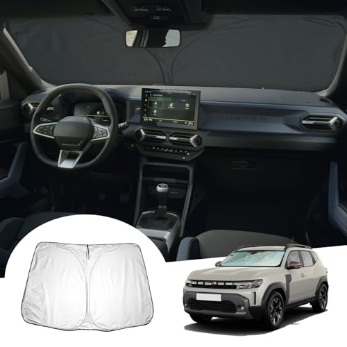 GAFAT Nouveau Dacia Duster 3 2024 2025 Pare-Soleil intérieur, Duster III 2024 Pare-brise Parasol Protection Solaire, Refroidissement, Protection UV, Dacia Duster 3...