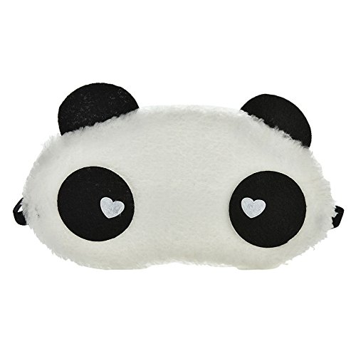 Image of Jenna Fur Panda Sleeping Eye Mask For Insomnia, Meditation, Puffy Eyes And Dark Circles,White