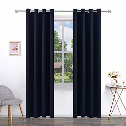 Pickluc Grommet Blackout Curtains 72 Inches Long 2 Panels, Light