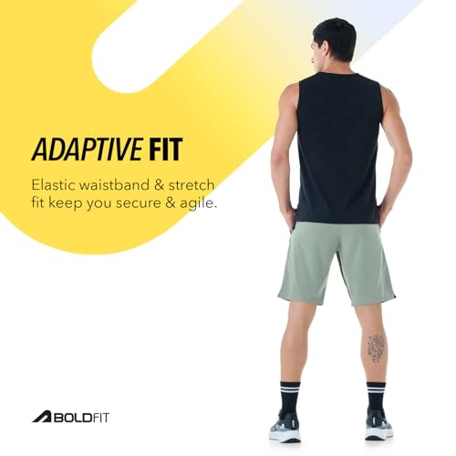 Image of Boldfit Shorts Pant for Men, Breathable, Quick Dry, Lightweight Gym Shorts for Men Workout with Pockets Sports Shorts for Man