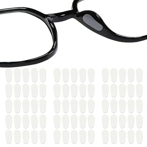 ZHITENG 30 Paires Plaquettes de nez, Adhésif Anti Glisse Lunettes, Doux Protection Nez, Lunette en Silicone Antidérapant, Coussinet Lunettes Nez pour Lunette...