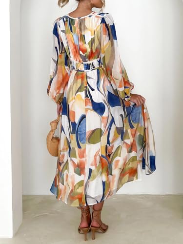 Image of Sissyaki Womens Long Sleeve Summer Maxi Dress 2026 Floral Dress Spring Wedding Guest Dress