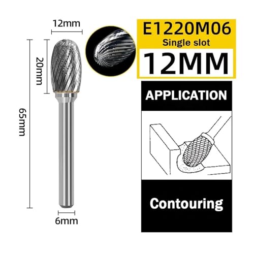 Fresa de carburo para metal con ranura simple 12mm miniatura 2