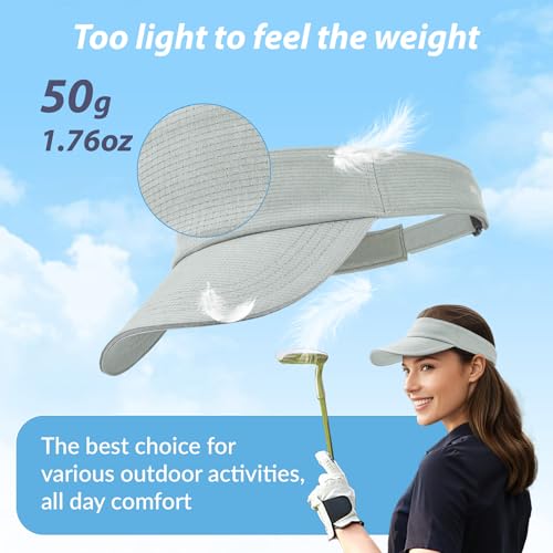 Image of Sukeen Women's Adjustable Fit Runners Lightweight Comfort Performance Visor, Sports Sun Visor One Size Fits Most