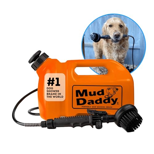Mud Daddy Portable Pet Washer Multipurpose Washing Device Muddy Walks Pet Cleaning Grooming Perfect for Dogs Horses Bikes Shoes Camping and More 5 Litre Orange